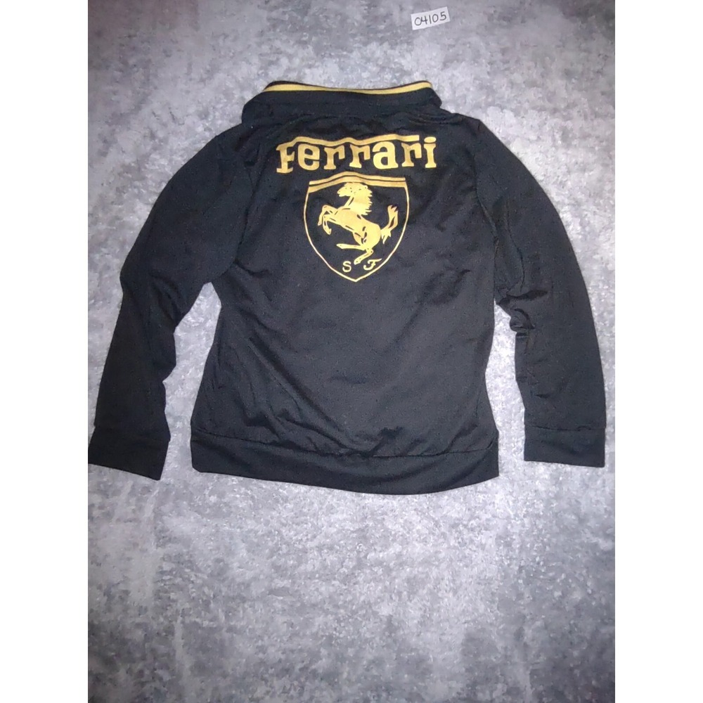 Ferrari Track Jacket US Men's US Large Chinese XXL Athletic Black Gold Sporty